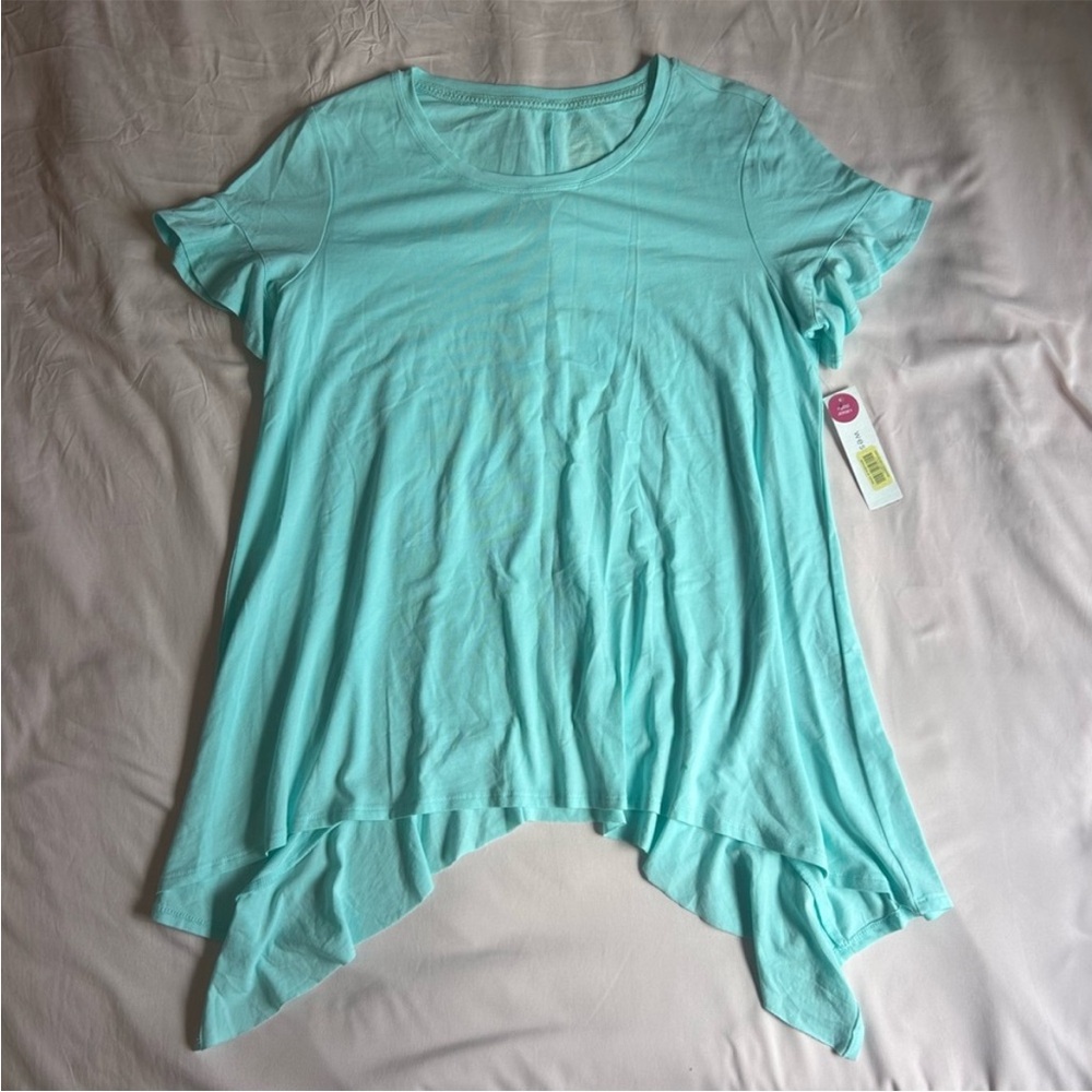 NWT Westbound Teal Handkerchief-Hem Top – Size Medium